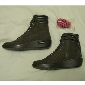 Kenneth Cole Rhyme Hiker Womens Leather Boots 'Army' US Sz 7.5 NEW